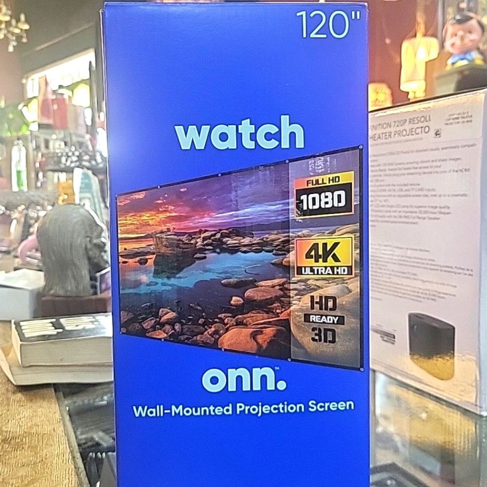 Onn 120" Portable Wall Mount Projection Screen